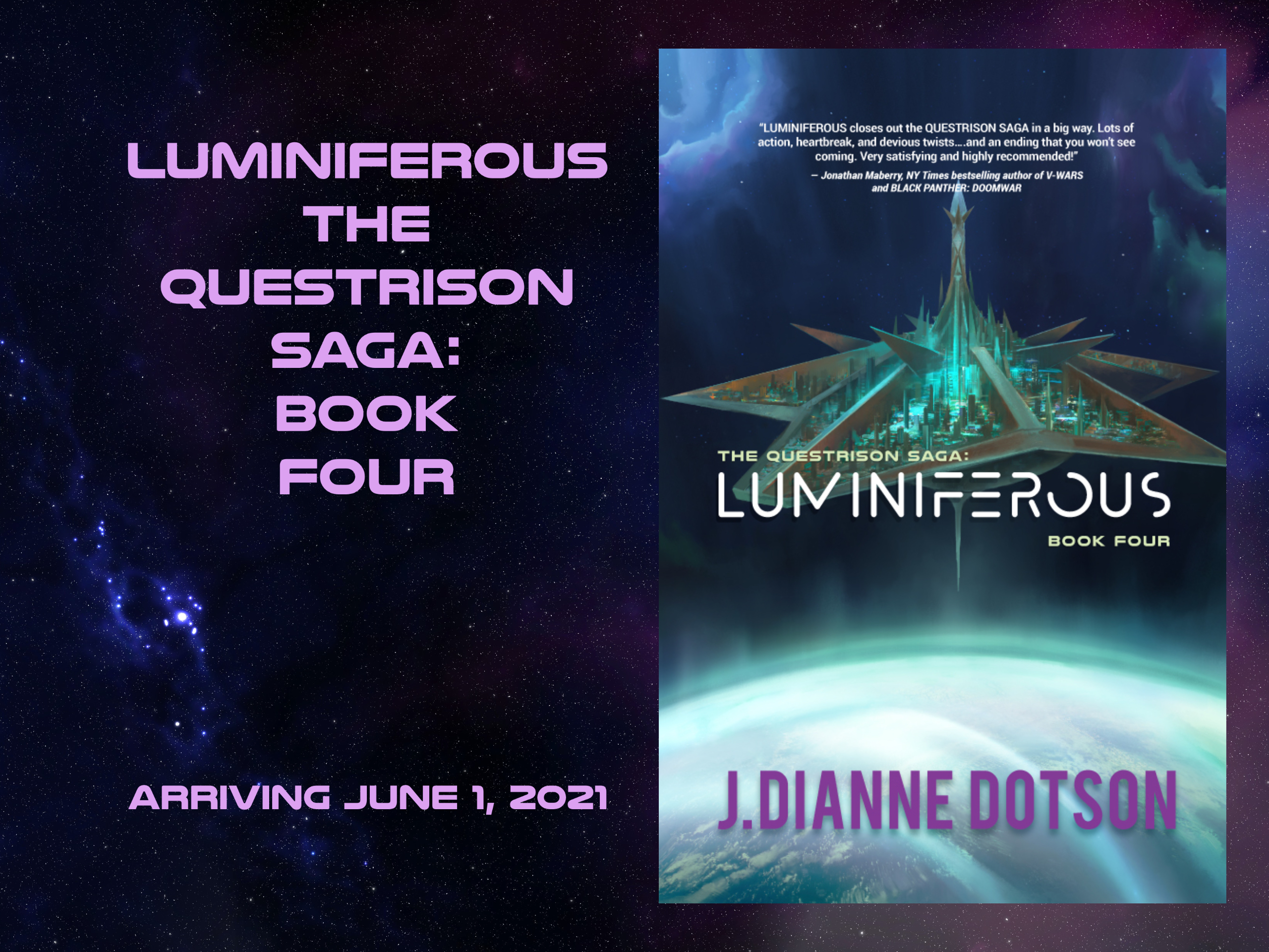 J. Dianne Dotson – Science Fiction and Fantasy Writer - Upcoming Novel: Luminiferous: The Questrison Saga®: Book Four